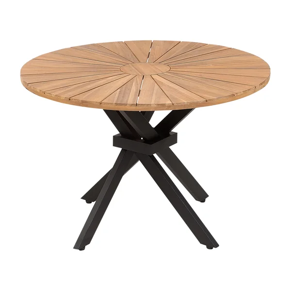 Table de salle à manger de jardin CISSONE 110 cm 110 cm Acacia Marron