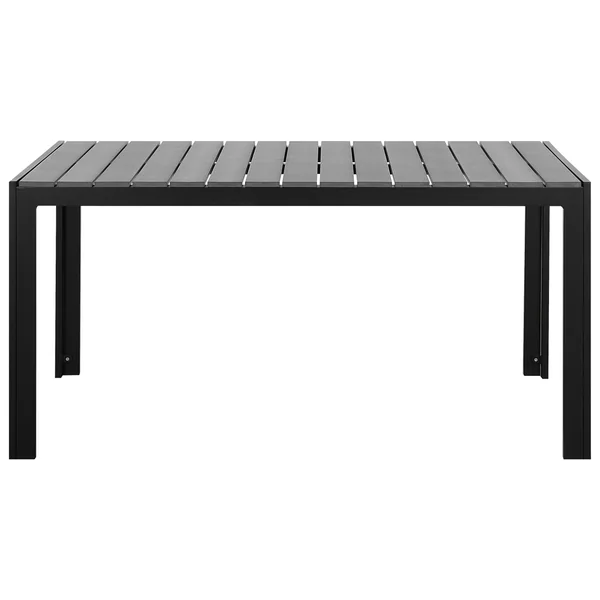 Table de salle à manger de jardin COMO 150 cm 90 cm Gris