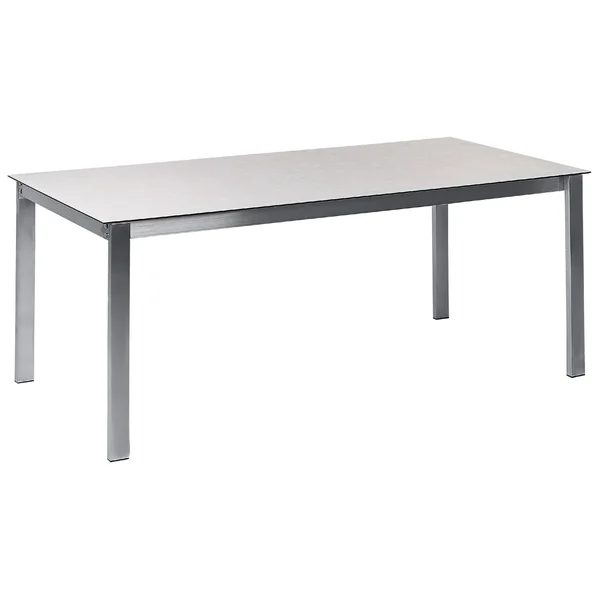 Table de salle à manger de jardin COSOLETO 180 cm 90 cm Verre Blanc
