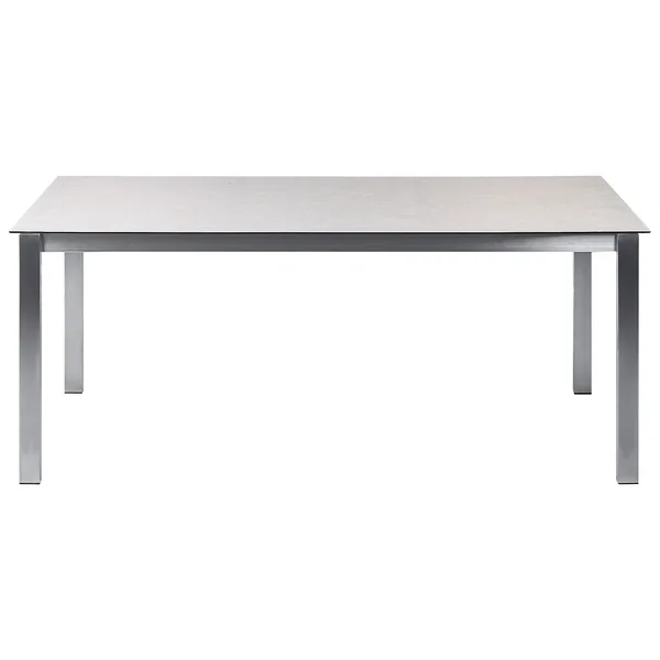 Table de salle à manger de jardin COSOLETO 180 cm 90 cm Verre Blanc