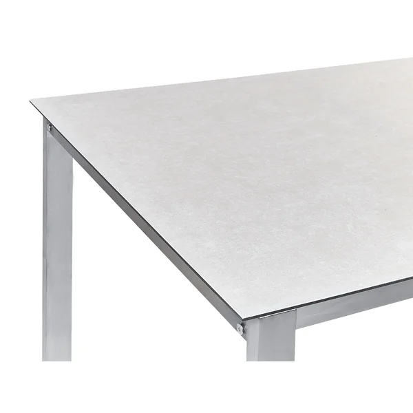 Table de salle à manger de jardin COSOLETO 180 cm 90 cm Verre Blanc