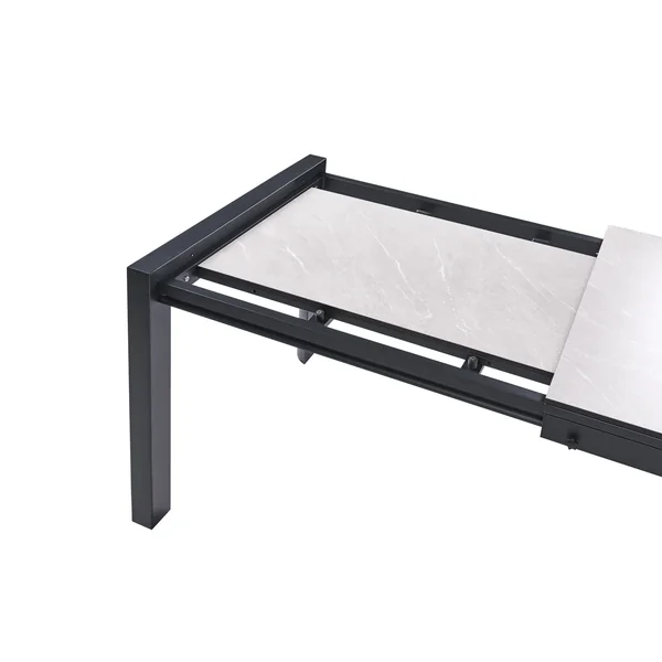 Table de salle à manger de jardin extensible BINASCO 160/220 cm 90 cm Beige