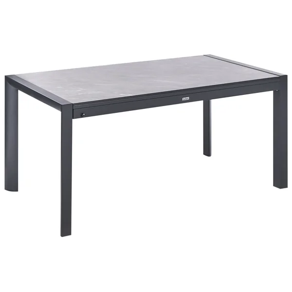 Table de salle à manger de jardin extensible BINASCO 160/220 cm 90 cm Effet pierre Gris