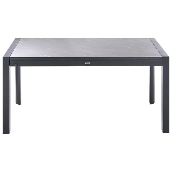 Table de salle à manger de jardin extensible BINASCO 160/220 cm 90 cm Effet pierre Gris