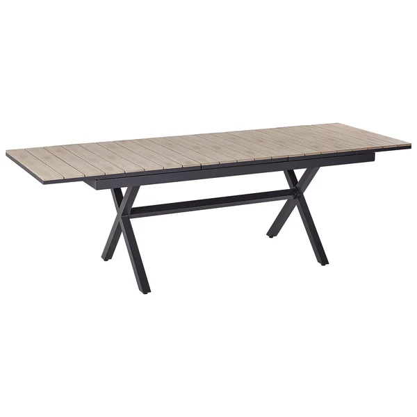 Table de salle à manger de jardin extensible FANES 184/242 cm 90 cm Métal Gris graphite