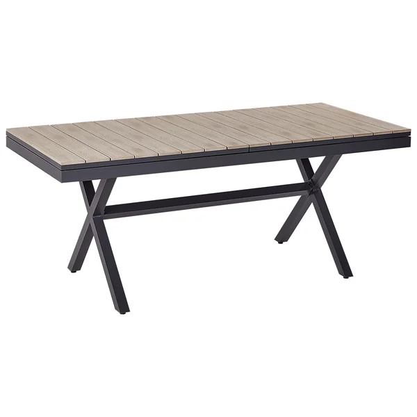 Table de salle à manger de jardin extensible FANES 184/242 cm 90 cm Métal Gris graphite