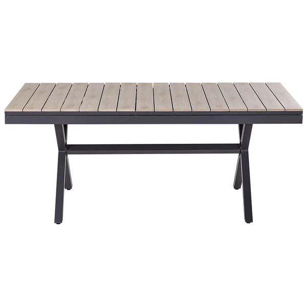 Table de salle à manger de jardin extensible FANES 184/242 cm 90 cm Métal Gris graphite