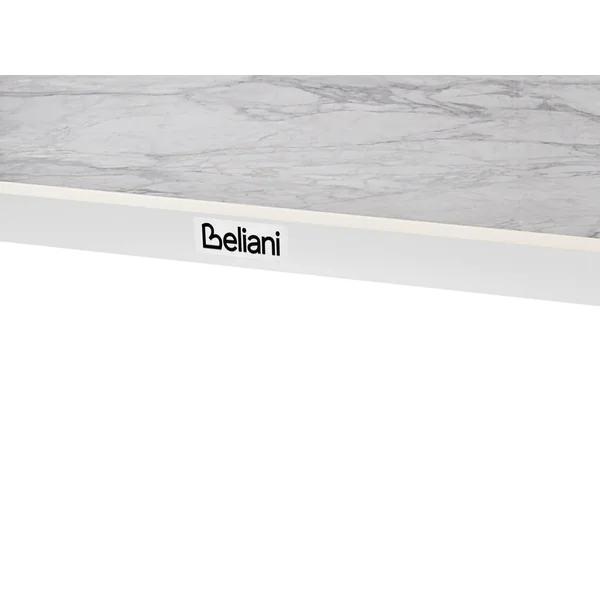 Table de salle à manger de jardin FELETTO 180 cm 90 cm Pierre Marbre blanc