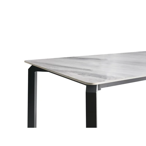 Table de salle à manger de jardin FELETTO 180 cm 90 cm Pierre Marbre gris