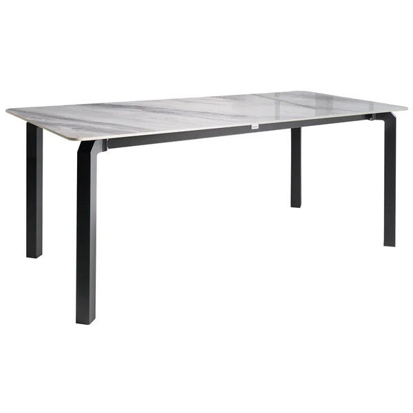 Table de salle à manger de jardin FELETTO 180 cm 90 cm Pierre Marbre gris