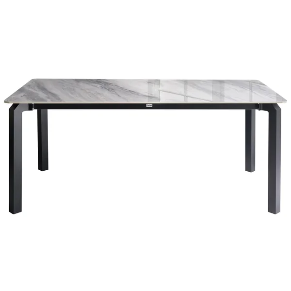 Table de salle à manger de jardin FELETTO 180 cm 90 cm Pierre Marbre gris