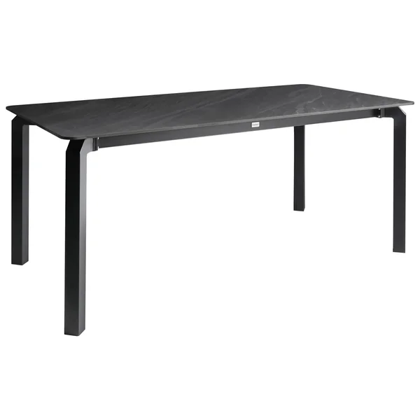 Table de salle à manger de jardin FELETTO 180 cm 90 cm Pierre Marbre noir