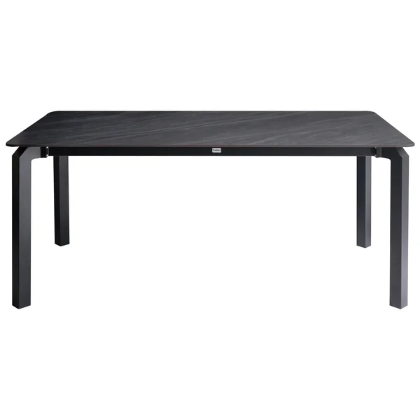 Table de salle à manger de jardin FELETTO 180 cm 90 cm Pierre Marbre noir