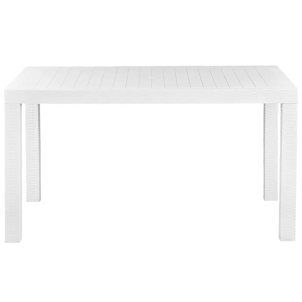 Table de salle à manger de jardin FOSSANO 140 cm 80 cm Blanc