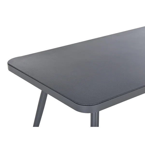 Table de salle à manger de jardin LIPARI 140 cm 80 cm Verre Gris