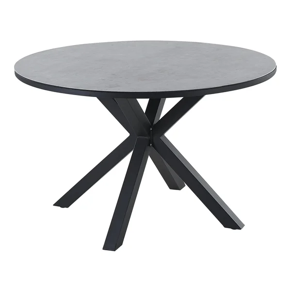 Table de salle à manger de jardin MALETTO 120 cm 120 cm Verre Gris