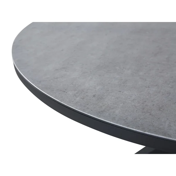 Table de salle à manger de jardin MALETTO 120 cm 120 cm Verre Gris