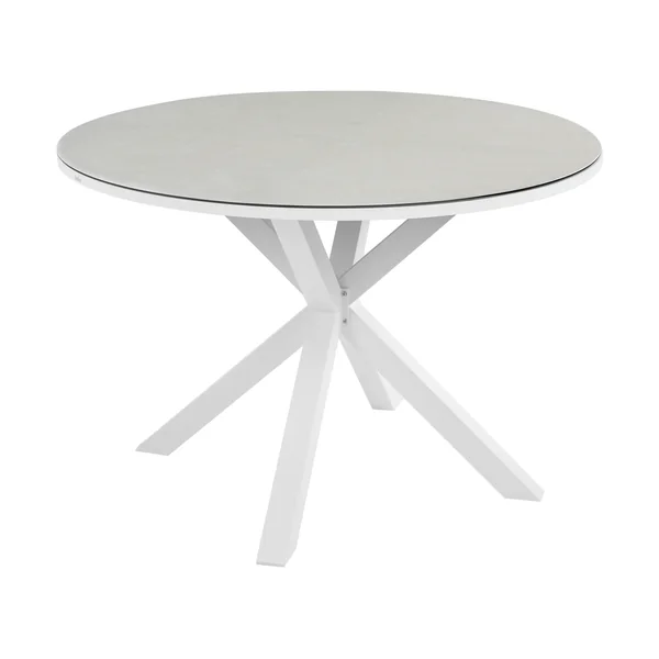 Table de salle à manger de jardin MALETTO 120 cm 120 cm Verre Taupe