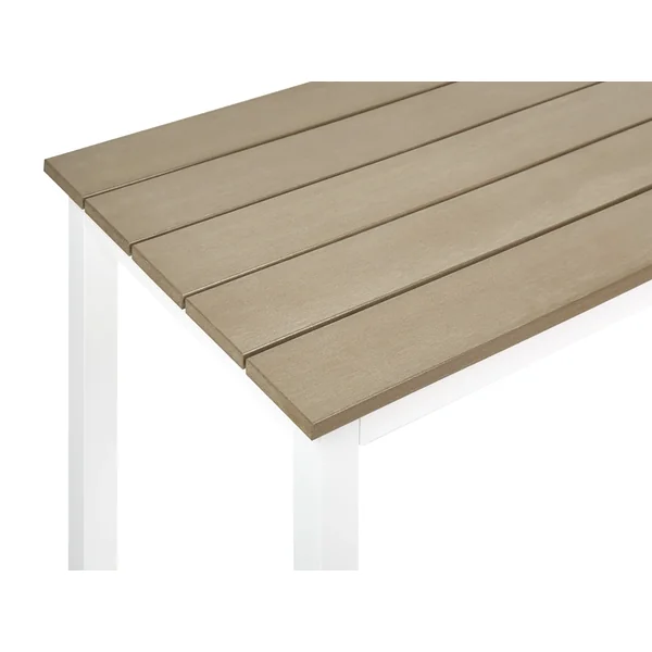 Table de salle à manger de jardin MESSINA 100 cm 52 cm Blanc