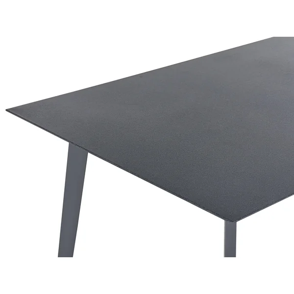 Table de salle à manger de jardin MILETO 140 cm 80 cm Verre Gris