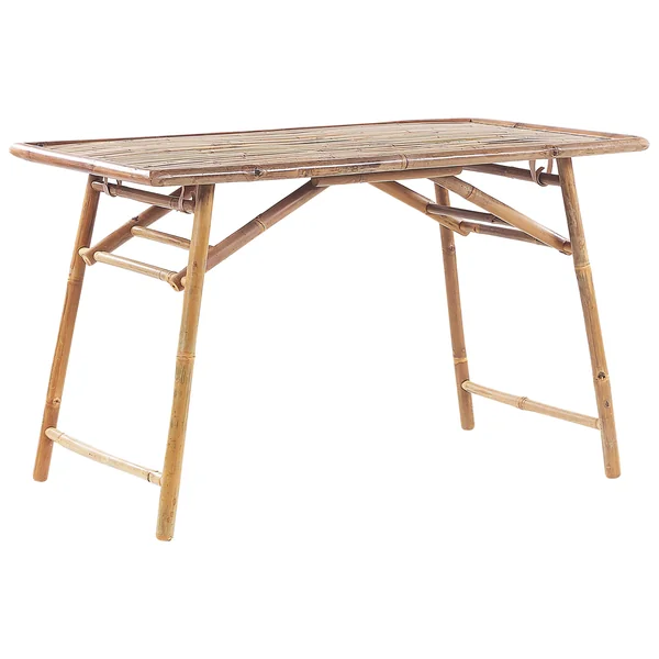 Table de salle à manger de jardin MOLISE 120 cm 69 cm Bambou Marron clair
