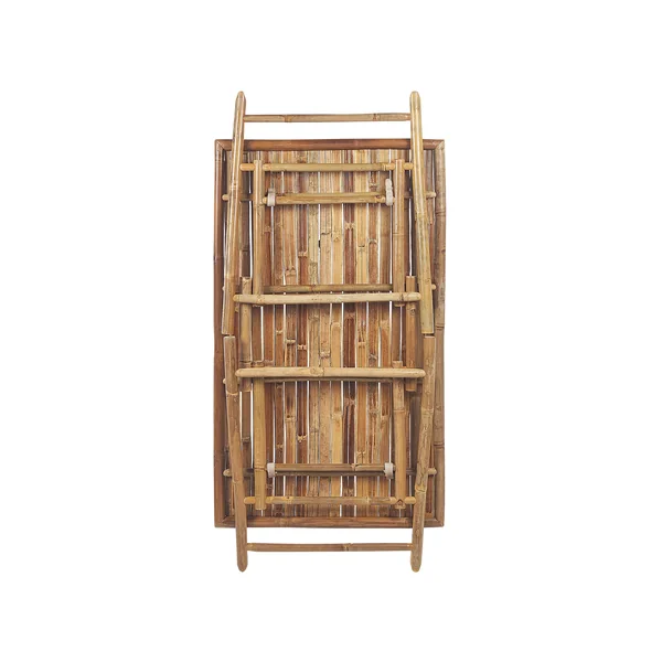 Table de salle à manger de jardin MOLISE 120 cm 69 cm Bambou Marron clair
