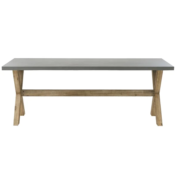Table de salle à manger de jardin OLBIA 200 cm 100 cm Béton Gris