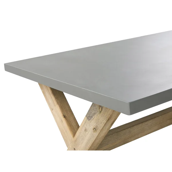 Table de salle à manger de jardin OLBIA 200 cm 100 cm Béton Gris