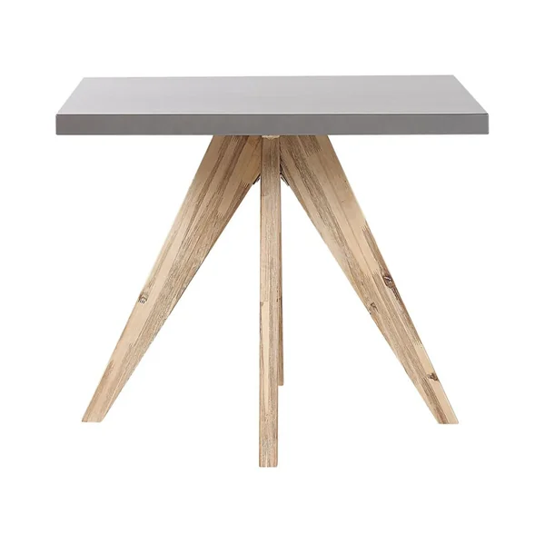 Table de salle à manger de jardin OLBIA 90 cm 90 cm Béton Gris