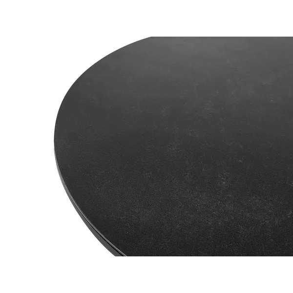 Table de salle à manger de jardin OLMETTO 83 cm 110 cm Verre Noir