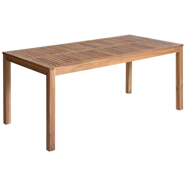 Table de salle à manger de jardin OMBRIANO 180 cm 90 cm Bois d'acacia certifié Marron clair