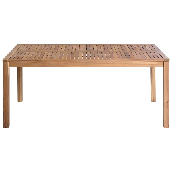 Table de salle à manger de jardin OMBRIANO 180 cm 90 cm Bois d'acacia certifié Marron clair