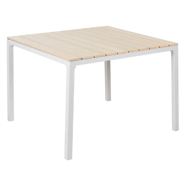 Table de salle à manger de jardin PRATO 95 cm 95 cm Beige