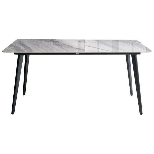 Table de salle à manger de jardin RODALLO 160 cm 90 cm Pierre Marbre gris