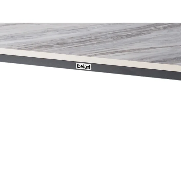 Table de salle à manger de jardin RODALLO 160 cm 90 cm Pierre Marbre gris