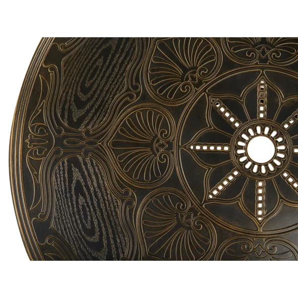 Table de salle à manger de jardin SAPRI 100 cm 100 cm Métal Marron foncé
