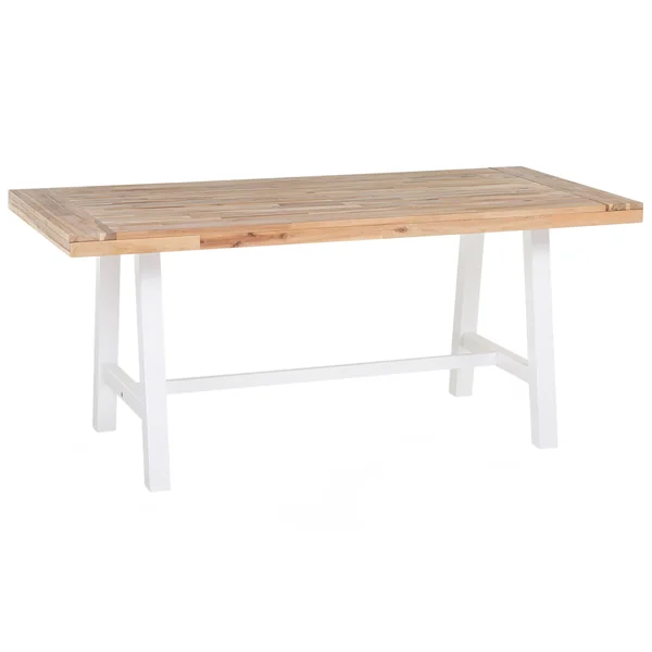 Table de salle à manger de jardin SCANIA 170 cm 80 cm Acacia Blanc