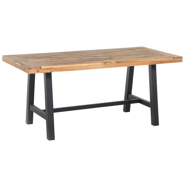 Table de salle à manger de jardin SCANIA 170 cm 80 cm Acacia Noir