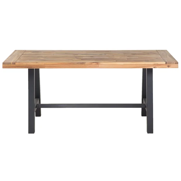 Table de salle à manger de jardin SCANIA 170 cm 80 cm Acacia Noir