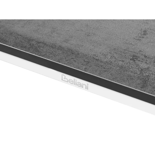 Table de salle à manger de jardin SOVARETO 180 cm 90 cm Effet pierre Gris foncé
