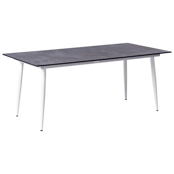 Table de salle à manger de jardin TOLENTINO 180 cm 90 cm Effet pierre Gris