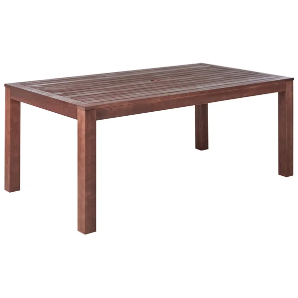 Table de salle à manger de jardin TUSCANIA 180 cm 100 cm Bois d'eucalyptus Marron foncé