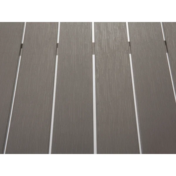 Table de salle à manger de jardin VERNIO 180 cm 90 cm Métal Gris