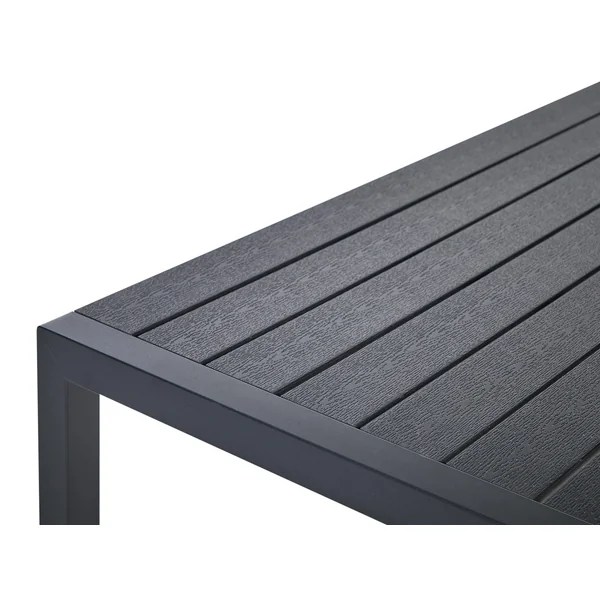 Table de salle à manger de jardin VERNIO 180 cm 90 cm Métal Noir