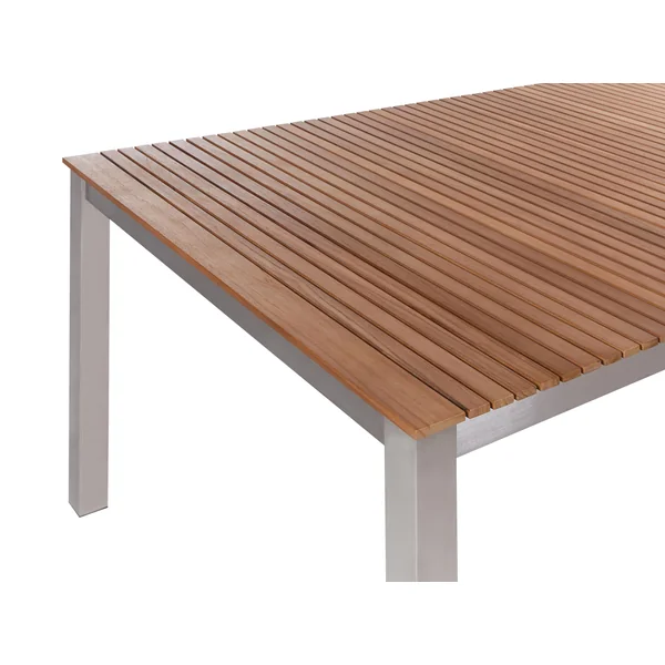 Table de salle à manger de jardin VIAREGGIO 200 cm 90 cm Bois de teck certifié Marron