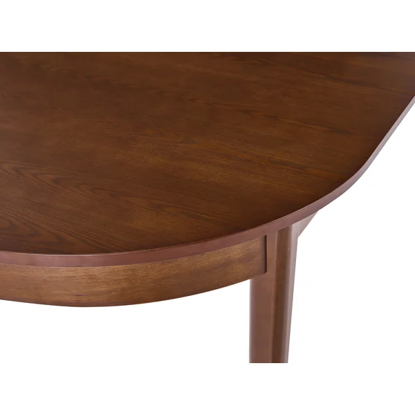 Table de salle à manger extensible LARTO Frêne foncé 180/220 cm 90 cm