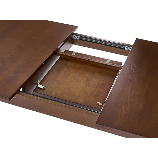 Table de salle à manger extensible LARTO Frêne foncé 180/220 cm 90 cm