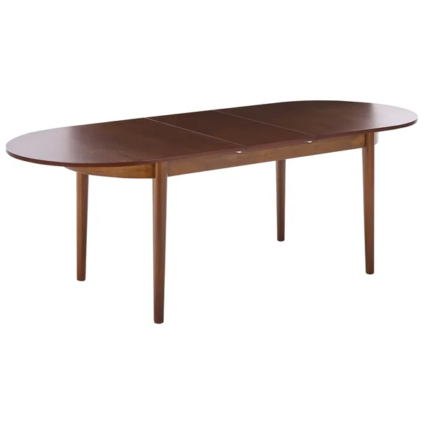 Table de salle à manger extensible LARTO Frêne foncé 180/220 cm 90 cm