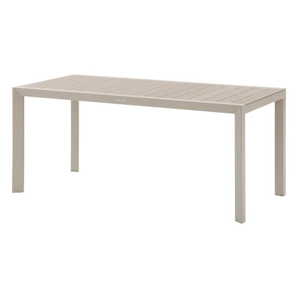 TABLE EVASION FIXE ALUMINIUM LIN ARGILE 6 PLACES