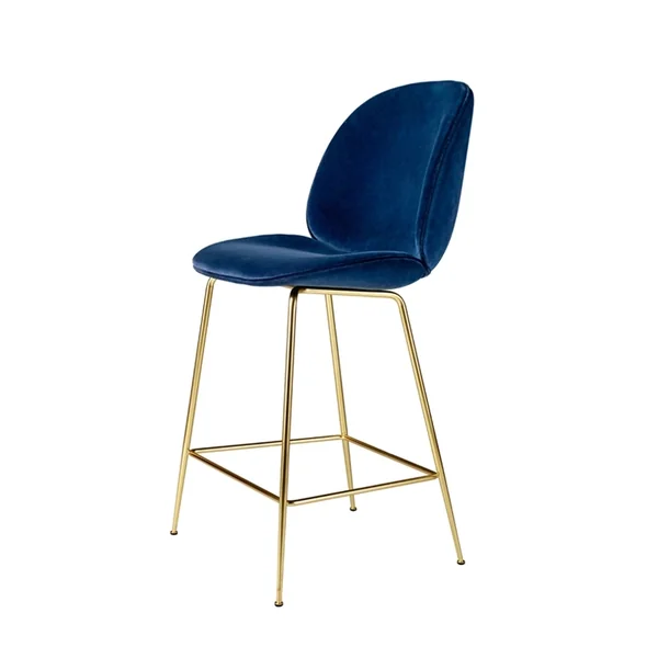 Tabouret haut BEETLE COUNTER H65 Velvet 4958/ laiton GUBI